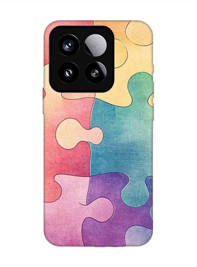 Custom Printed Case Cover for Xiaomi Mi 15 (5G) close up colorful puzzle piece