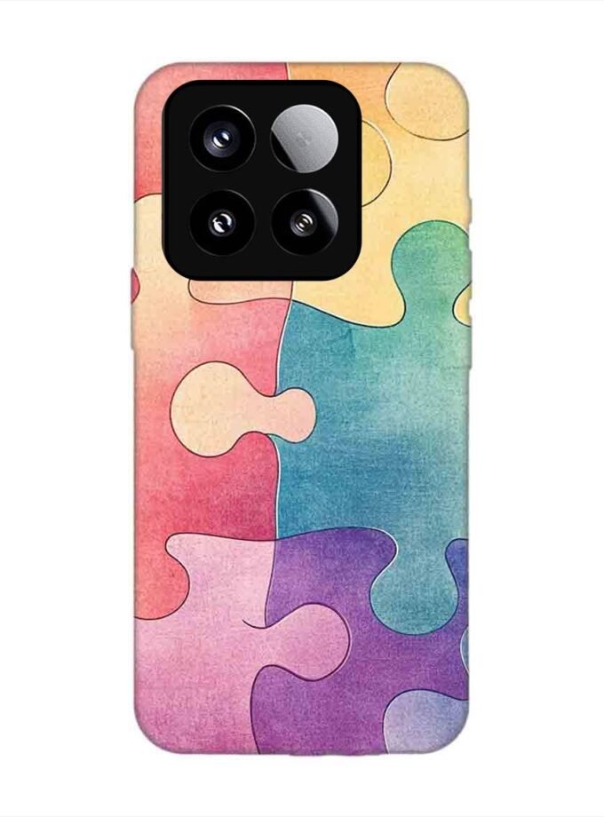 Custom Printed Case Cover for Xiaomi Mi 15 (5G) Close Up Colorful Puzzle Piece With One Missing