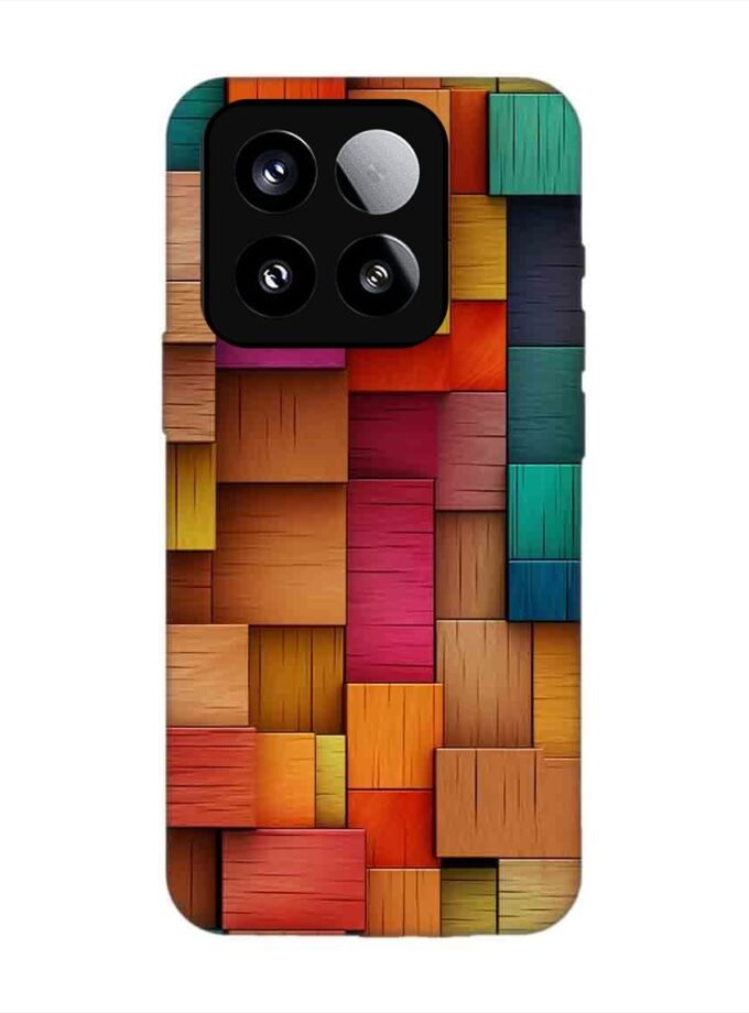 Custom Printed Case Cover for Xiaomi Mi 15 (5G) Close Up Colorful Wooden Wall With Lot Different Colors