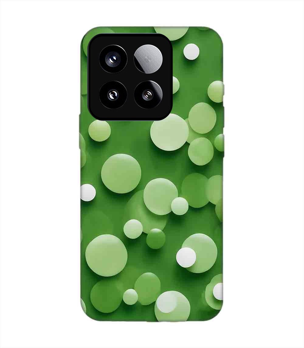 Custom Printed Case Cover for Xiaomi Mi 15 (5G) close up green background with white polka dots