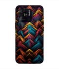Custom Printed Case Cover for Xiaomi Redmi 10 Power Close Up Colorful Pattern Triangles Black Background