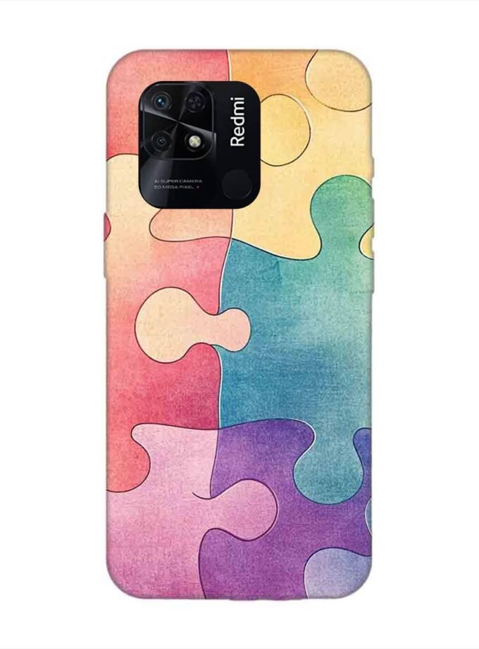 Custom Printed Case Cover for Xiaomi Redmi 10 Power Close Up Colorful Puzzle Piece With One Missing