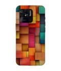 Custom Printed Case Cover for Xiaomi Redmi 10 Power Close Up Colorful Wooden Wall With Lot Different Colors