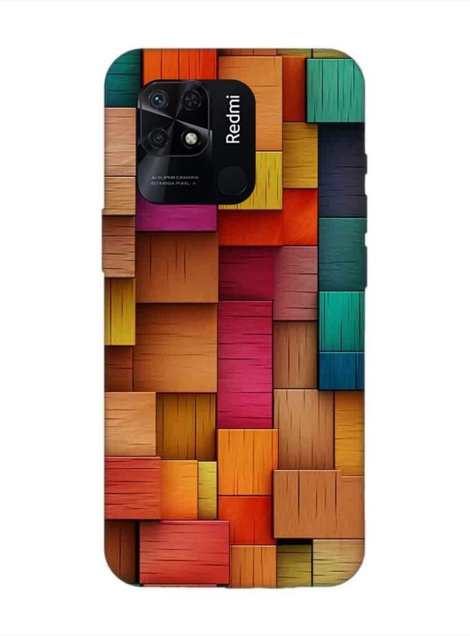 Custom Printed Case Cover for Xiaomi Redmi 10 Power Close Up Colorful Wooden Wall With Lot Different Colors