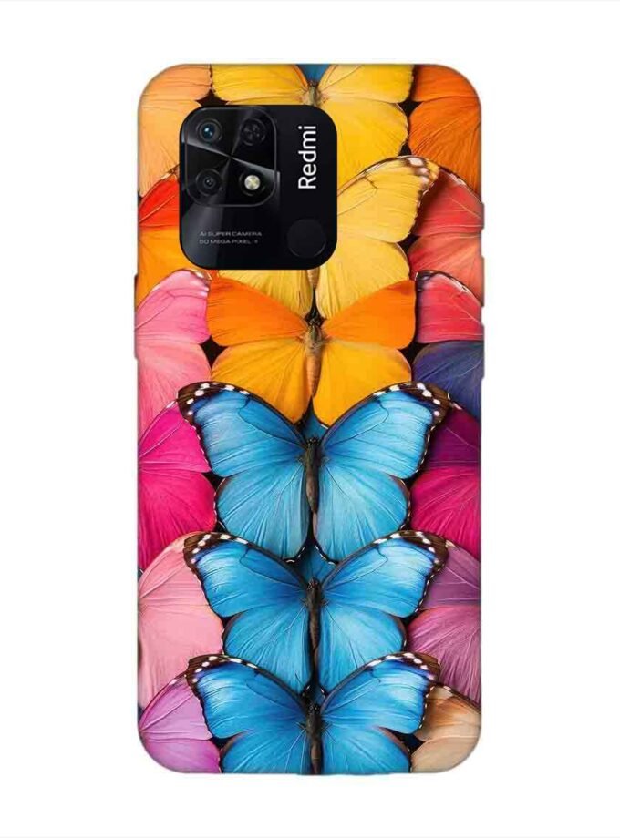 Custom Printed Case Cover for Xiaomi Redmi 10 Power Closeup Colorful Butterfly Collection Display
