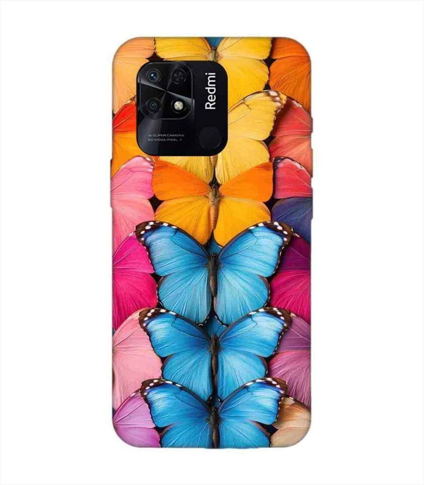 Custom Printed Case Cover for Xiaomi Redmi 10 Power Closeup Colorful Butterfly Collection Display