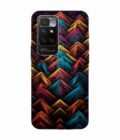 Custom Printed Case Cover for Xiaomi Redmi 10 Prime (2022) Close Up Colorful Pattern Triangles Black Background