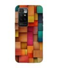Custom Printed Case Cover for Xiaomi Redmi 10 Prime (2022) Close Up Colorful Wooden Wall With Lot Different Colors