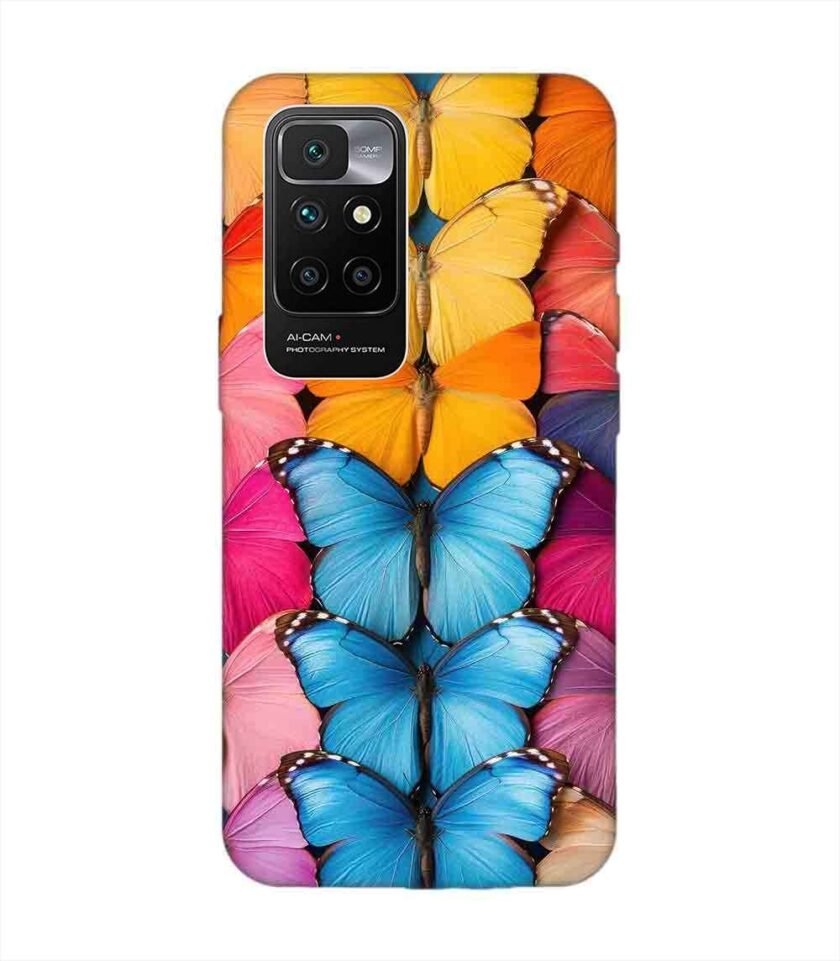 Custom Printed Case Cover for Xiaomi Redmi 10 Prime (2022) Closeup Colorful Butterfly Collection Display