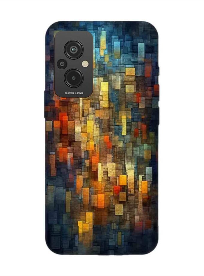 Custom Printed Case Cover for Xiaomi Redmi 11 Prime (4G) Close Up Colorful Mosaic Squares Shapes
