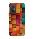 Custom Printed Case Cover for Xiaomi Redmi 11 Prime (4G) Close Up Colorful Wooden Wall With Lot Different Colors