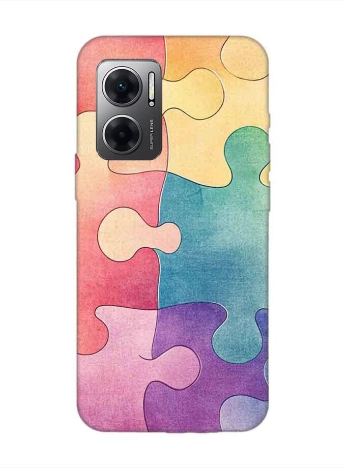 Custom Printed Case Cover for Xiaomi Redmi 11 Prime (5G) Close Up Colorful Puzzle Piece With One Missing
