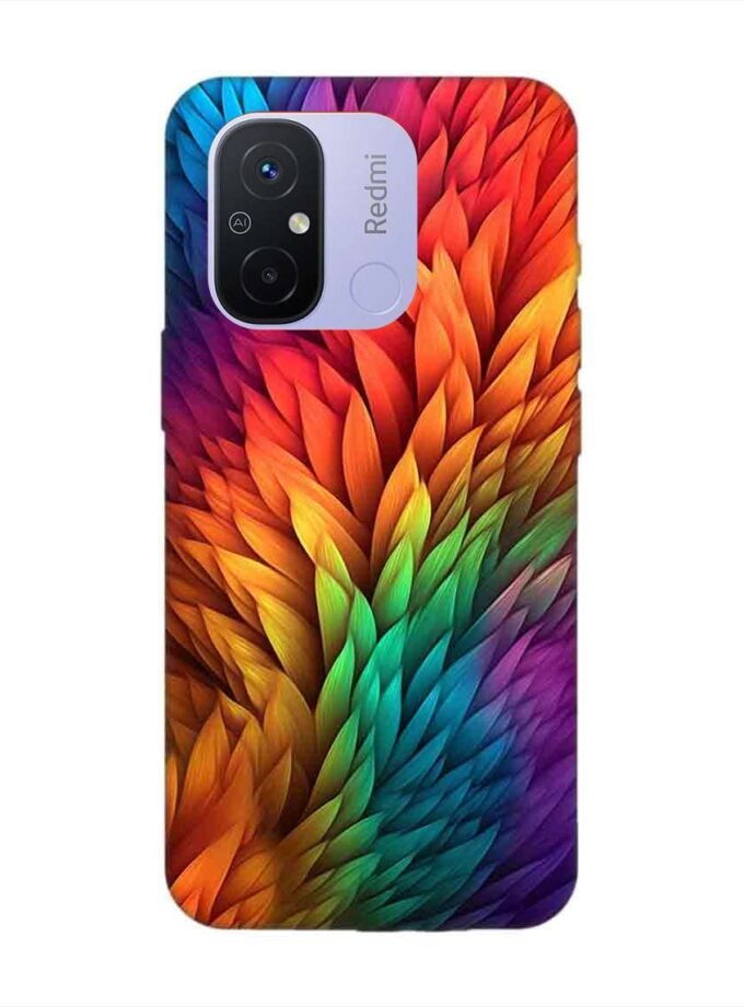 Custom Printed Case Cover for Xiaomi Redmi 12C Close Up Colorful Flower With Many Leaves