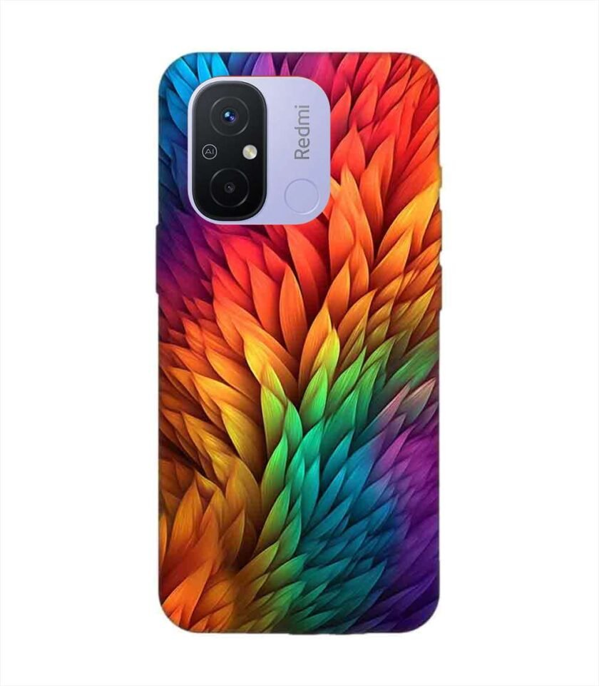 Custom Printed Case Cover for Xiaomi Redmi 12C Close Up Colorful Flower With Many Leaves