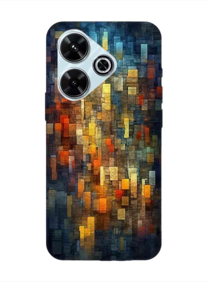 Custom Printed Case Cover for Xiaomi Redmi 13 (5G) Close Up Colorful Mosaic Squares Shapes