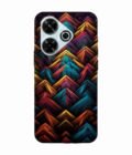 Custom Printed Case Cover for Xiaomi Redmi 13 (5G) Close Up Colorful Pattern Triangles Black Background