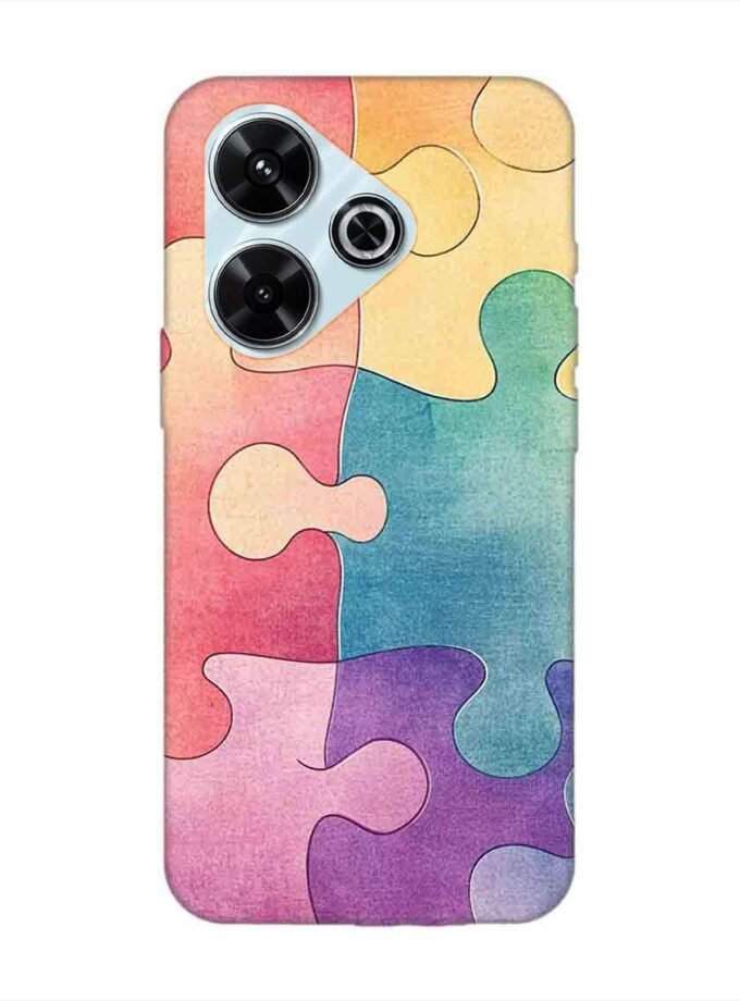 Custom Printed Case Cover for Xiaomi Redmi 13 (5G) Close Up Colorful Puzzle Piece With One Missing