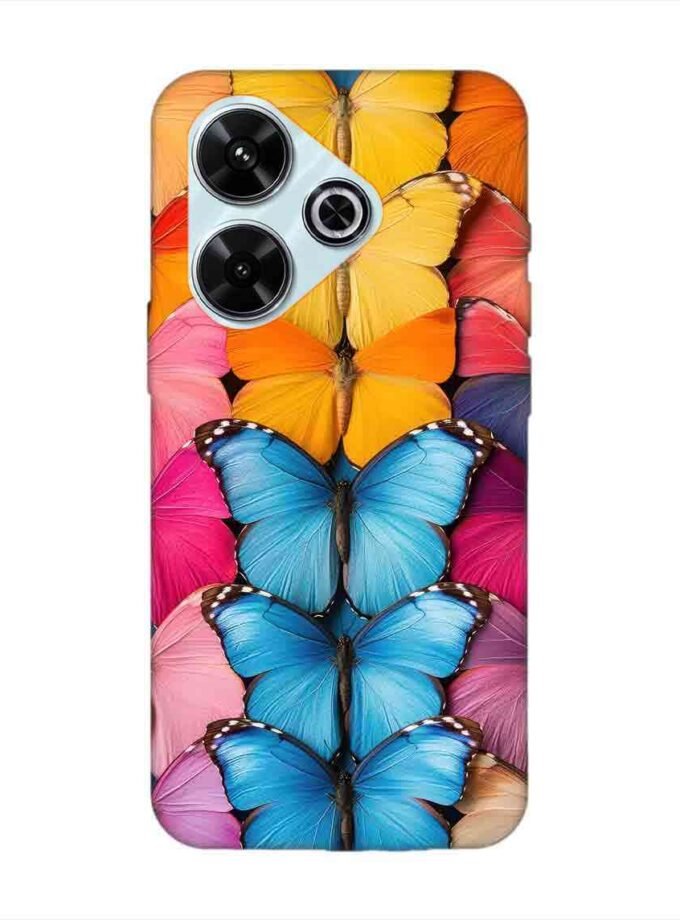 Custom Printed Case Cover for Xiaomi Redmi 13 (5G) Closeup Colorful Butterfly Collection Display