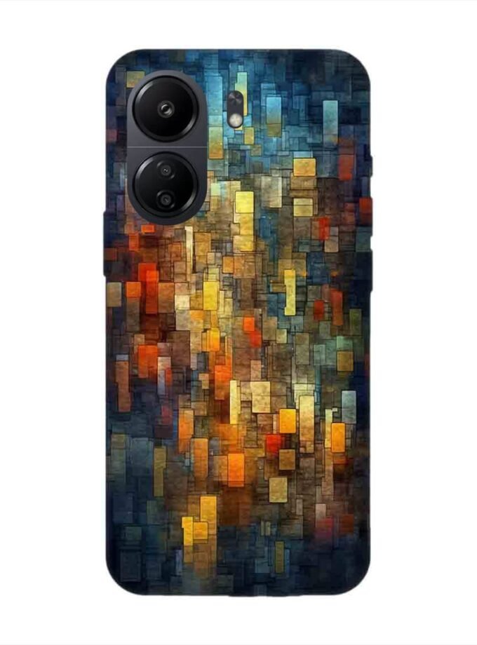 Custom Printed Case Cover for Xiaomi Redmi 13C (4G) Close Up Colorful Mosaic Squares Shapes