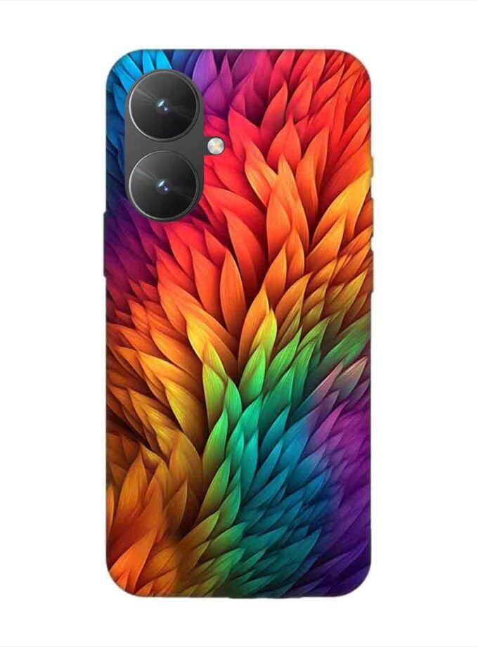 Custom Printed Case Cover for Xiaomi Redmi 13C (5G) Close Up Colorful Flower With Many Leaves