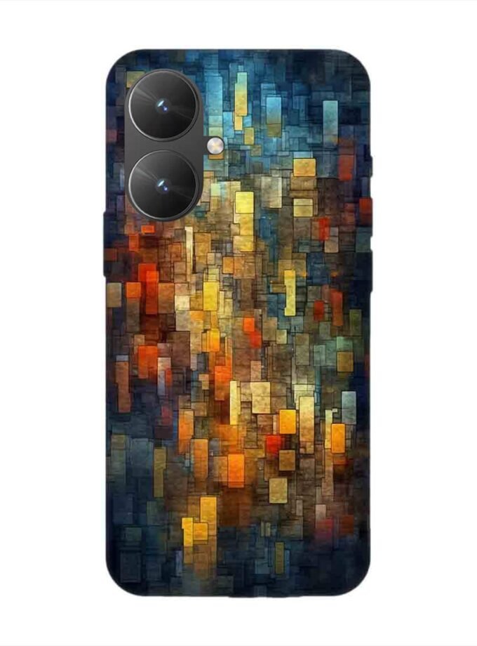 Custom Printed Case Cover for Xiaomi Redmi 13C (5G) Close Up Colorful Mosaic Squares Shapes