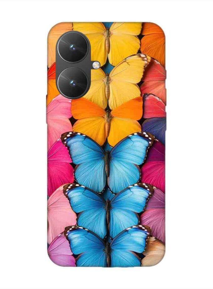 Custom Printed Case Cover for Xiaomi Redmi 13C (5G) Closeup Colorful Butterfly Collection Display