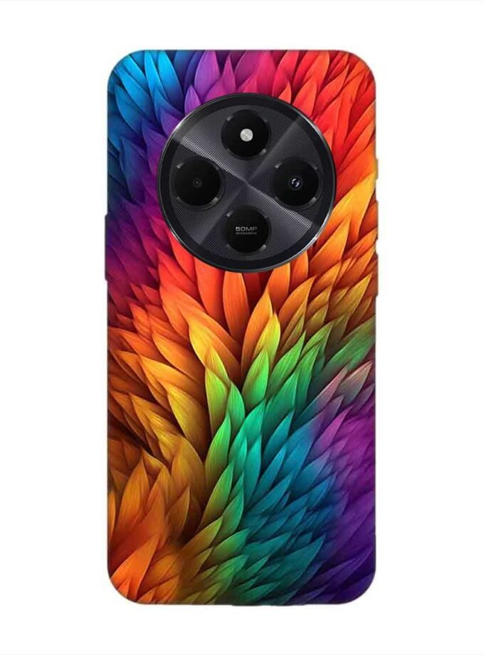 Custom Printed Case Cover for Xiaomi Redmi 14C (5G) Close Up Colorful Flower With Many Leaves