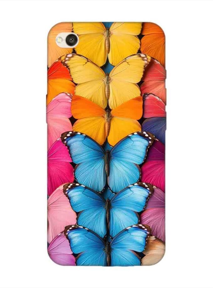 Custom Printed Case Cover for Xiaomi Redmi 3S Closeup Colorful Butterfly Collection Display