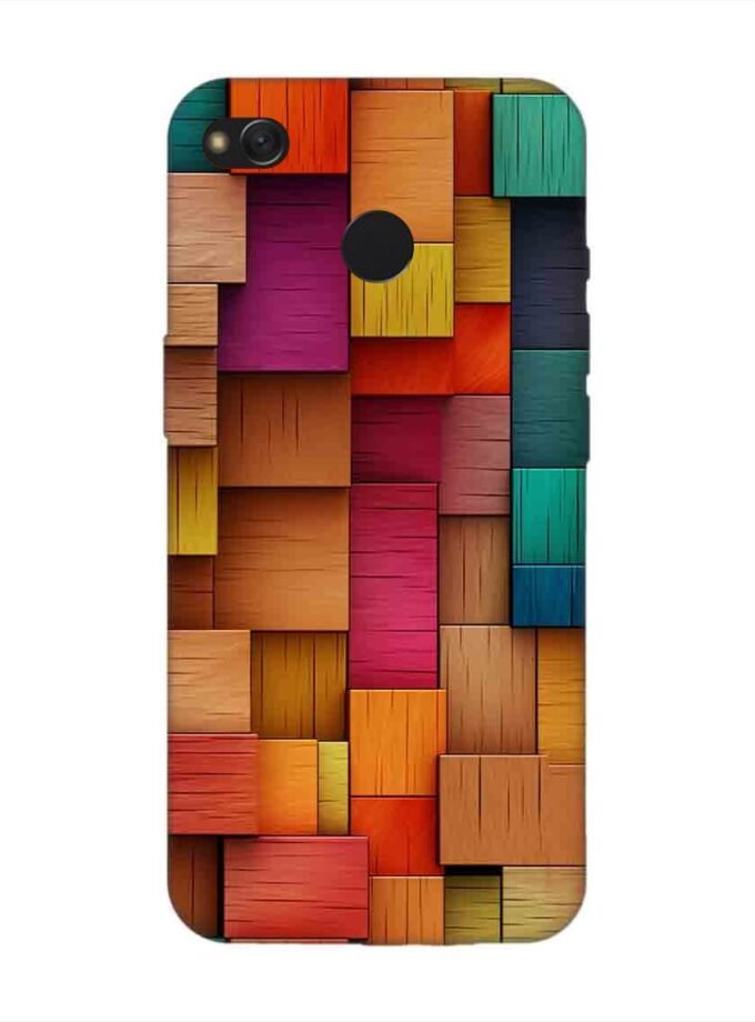 Custom Printed Case Cover for Xiaomi Redmi 4 Close Up Colorful Wooden Wall With Lot Different Colors