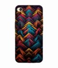 Custom Printed Case Cover for Xiaomi Redmi 5A Close Up Colorful Pattern Triangles Black Background