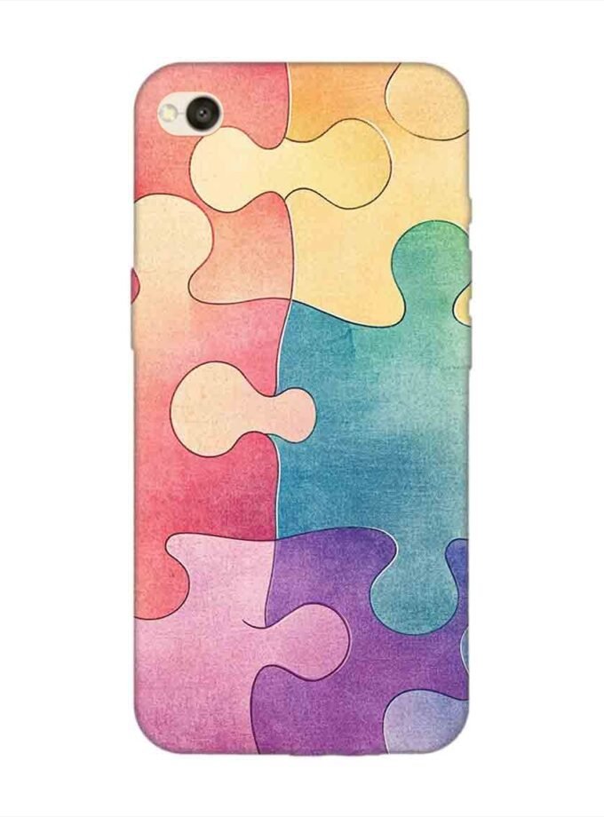 Custom Printed Case Cover for Xiaomi Redmi 5A Close Up Colorful Puzzle Piece With One Missing