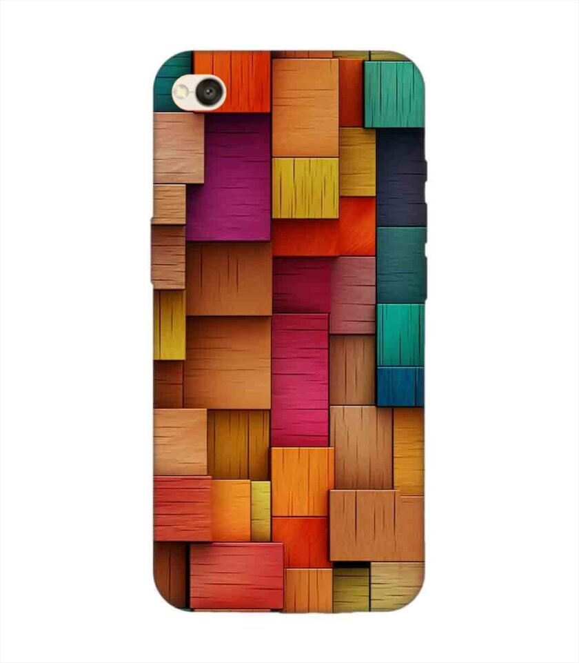 Custom Printed Case Cover for Xiaomi Redmi 5A Close Up Colorful Wooden Wall With Lot Different Colors