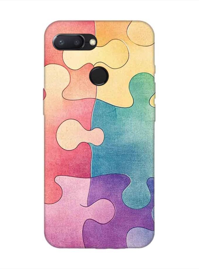 Custom Printed Case Cover for Xiaomi Redmi 6 Close Up Colorful Puzzle Piece With One Missing