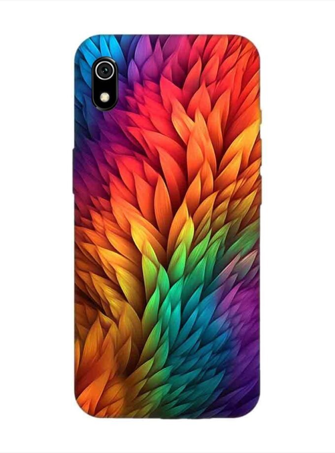 Custom Printed Case Cover for Xiaomi Redmi 7A Close Up Colorful Flower With Many Leaves