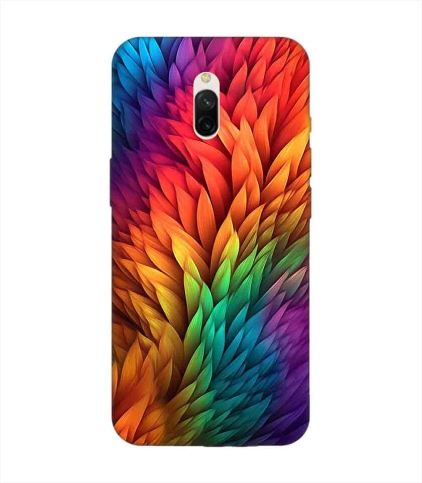 Custom Printed Case Cover for Xiaomi Redmi 8A Dual Close Up Colorful Flower With Many Leaves