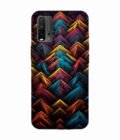 Custom Printed Case Cover for Xiaomi Redmi 9 Power Close Up Colorful Pattern Triangles Black Background