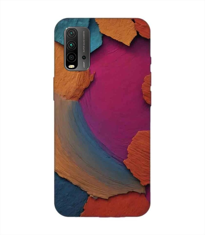 Custom Printed Case Cover for Xiaomi Redmi 9 Power Closeup Color Textured Surface