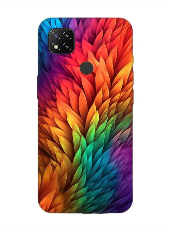 Custom Printed Case Cover for Xiaomi Redmi 9 Close Up Colorful Flower With Many Leaves