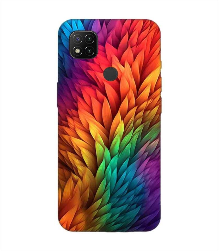 Custom Printed Case Cover for Xiaomi Redmi 9 Close Up Colorful Flower With Many Leaves