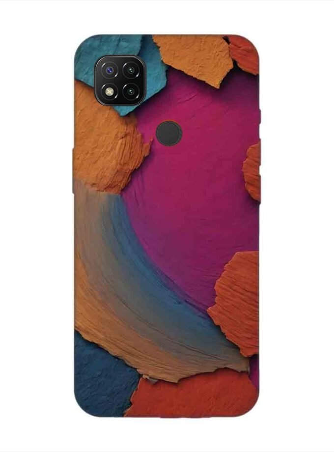 Custom Printed Case Cover for Xiaomi Redmi 9 Closeup Color Textured Surface
