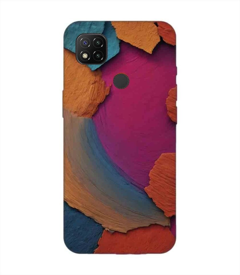 Custom Printed Case Cover for Xiaomi Redmi 9 Closeup Color Textured Surface