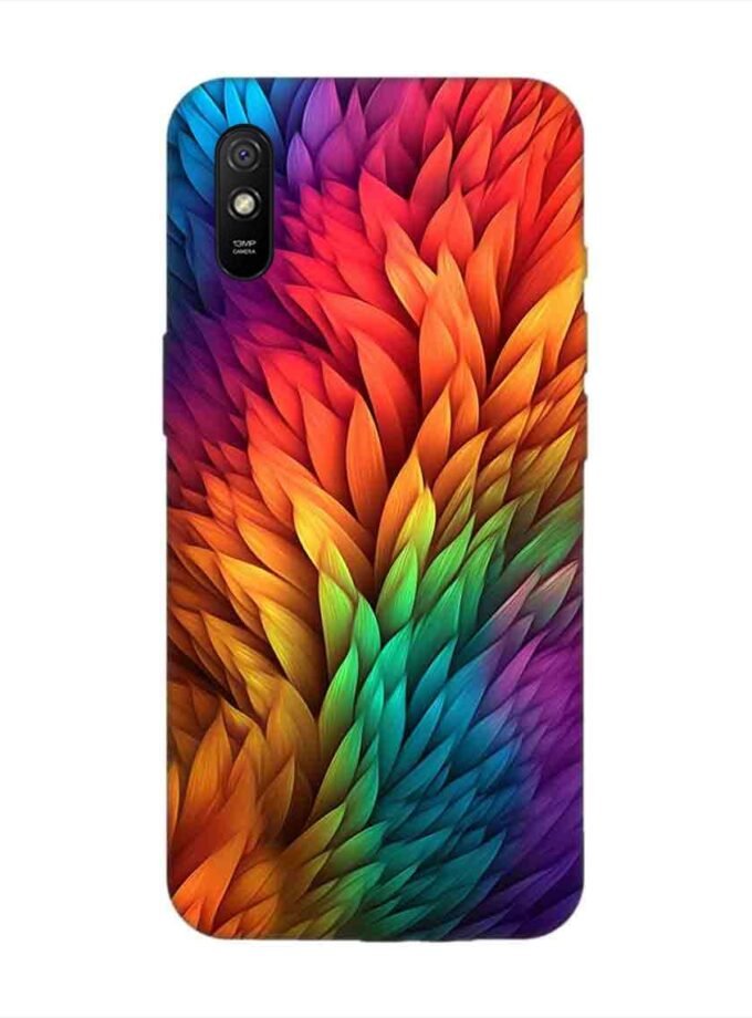 Custom Printed Case Cover for Xiaomi Redmi 9A Sport Close Up Colorful Flower With Many Leaves