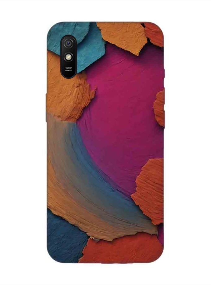 Custom Printed Case Cover for Xiaomi Redmi 9A Closeup Color Textured Surface