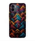 Custom Printed Case Cover for Xiaomi Redmi A1 Plus Close Up Colorful Pattern Triangles Black Background
