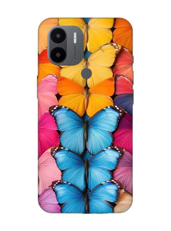 Custom Printed Case Cover for Xiaomi Redmi A1 Plus Closeup Colorful Butterfly Collection Display