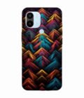 Custom Printed Case Cover for Xiaomi Redmi A2 Plus Close Up Colorful Pattern Triangles Black Background