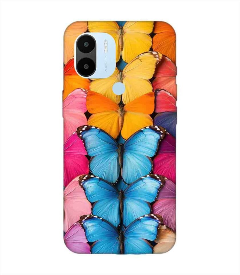 Custom Printed Case Cover for Xiaomi Redmi A2 Plus Closeup Colorful Butterfly Collection Display