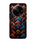Custom Printed Case Cover for Xiaomi Redmi A3X Close Up Colorful Pattern Triangles Black Background