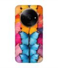 Custom Printed Case Cover for Xiaomi Redmi A3X Closeup Colorful Butterfly Collection Display
