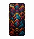 Custom Printed Case Cover for Xiaomi Redmi Go Close Up Colorful Pattern Triangles Black Background